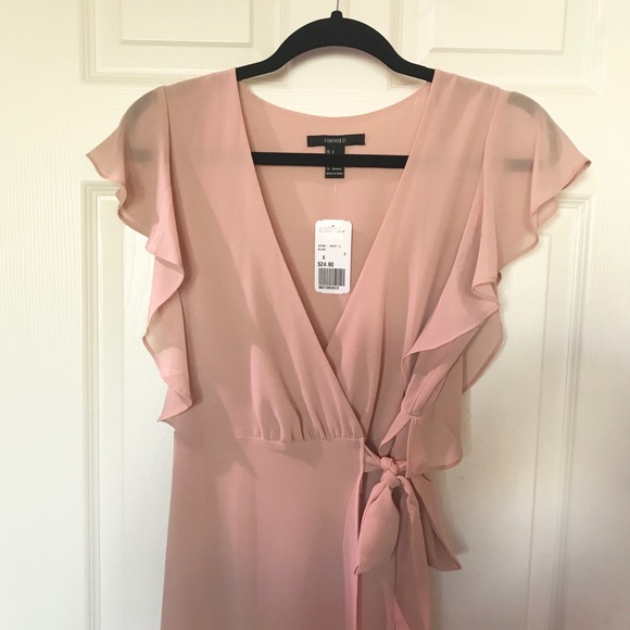 Blush Wrap Dress - Picture 2 of 4
